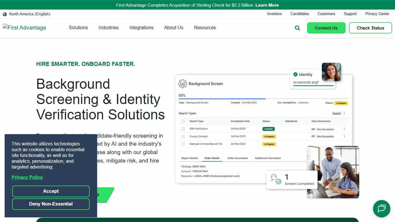 Global Background Checks & Screenings First Advantage